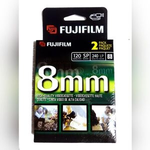 New 2 Pack Fujifilm 8mm P6-120 Video Camcorder Cassette Tape